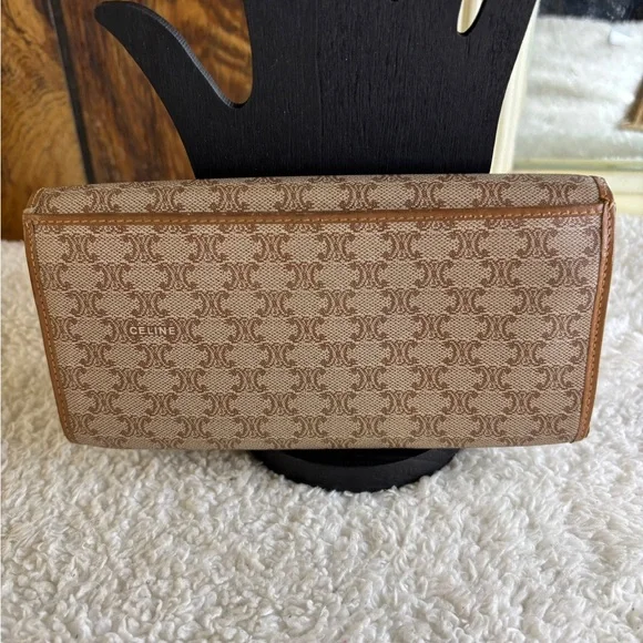 Celine Macadam Monogram Flap Kisslock Long Wallet Purse in EUC - Picture 2 of 15